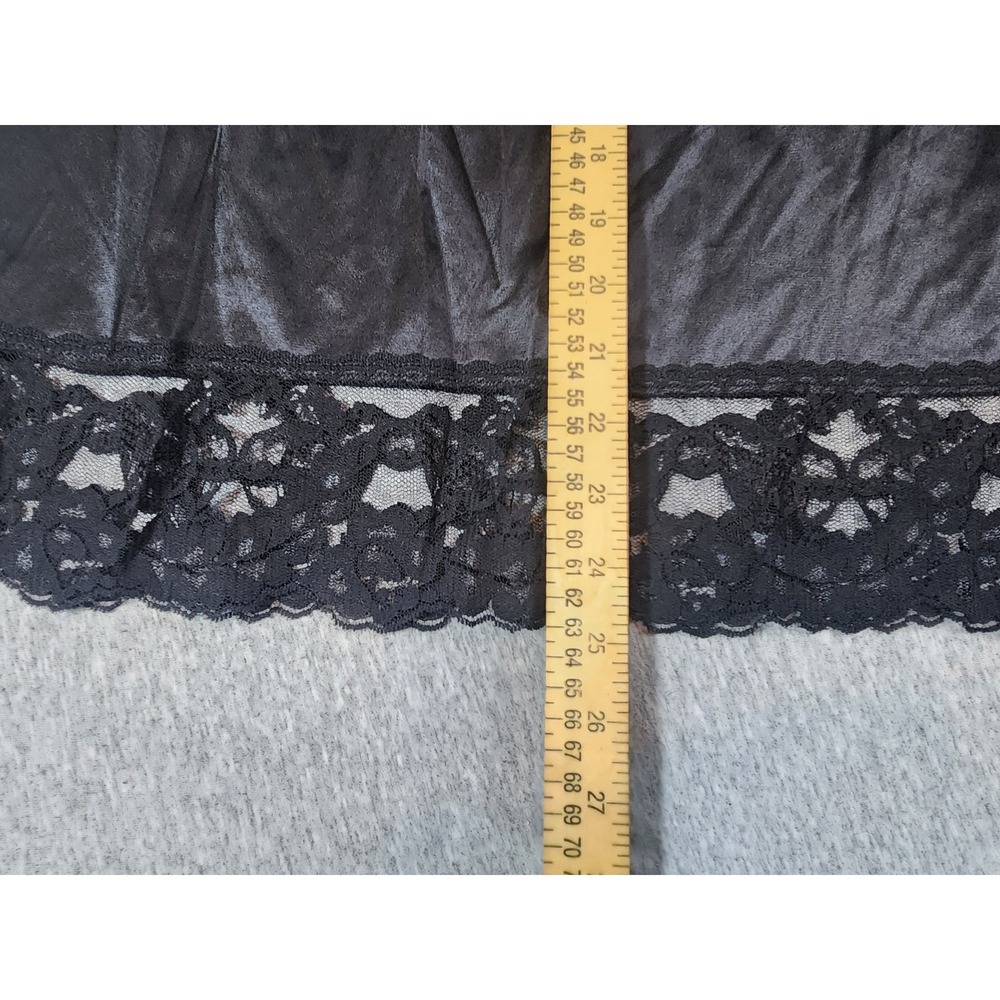 Vassarette Half Slip skirt Women Large Black Lace Trim Vintage 11-105 - Picture 6 of 7